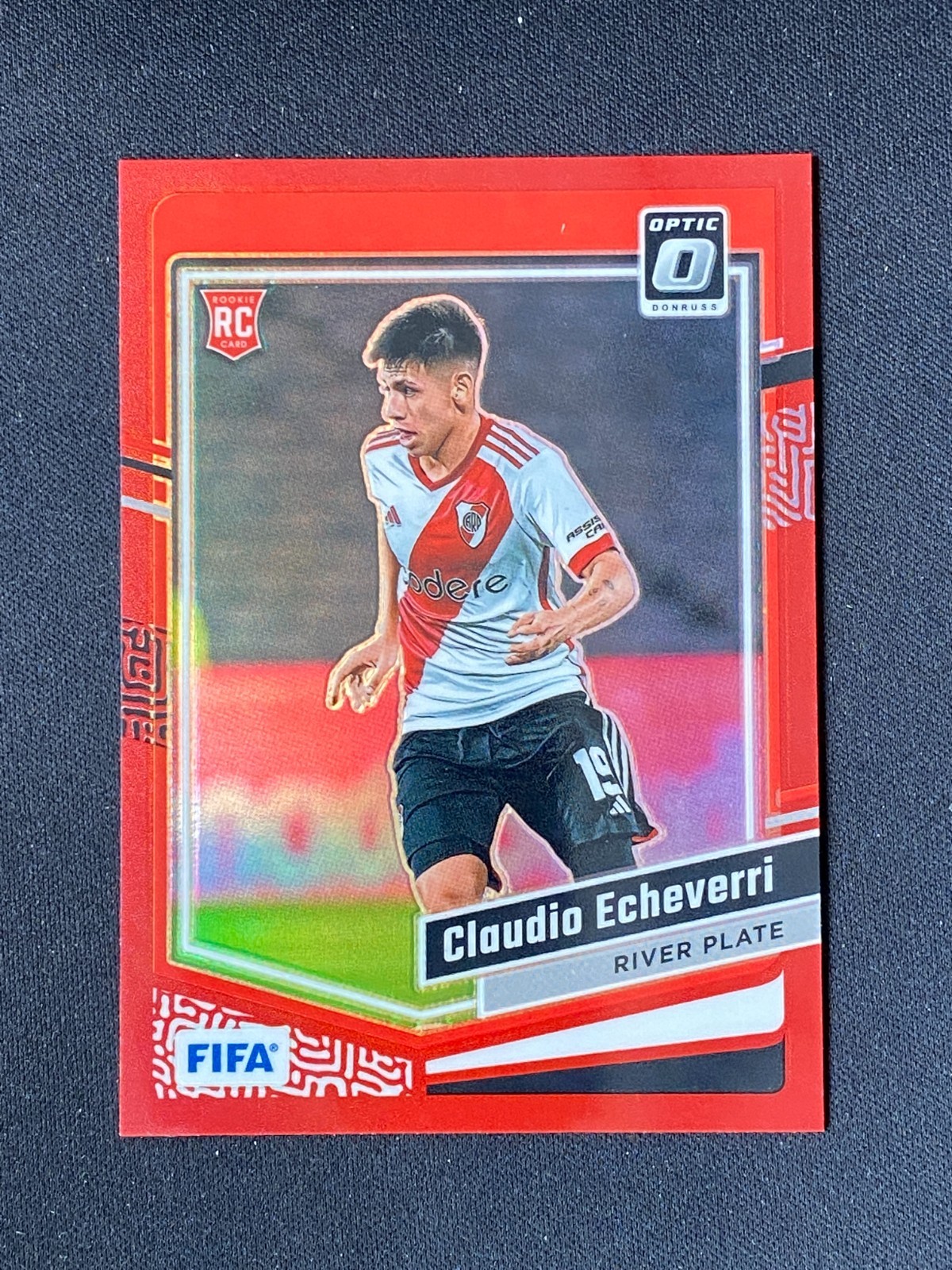 Claudio Echeverri 2023-24 Panini Donruss RC Optic Red Prizm 028/299 #164