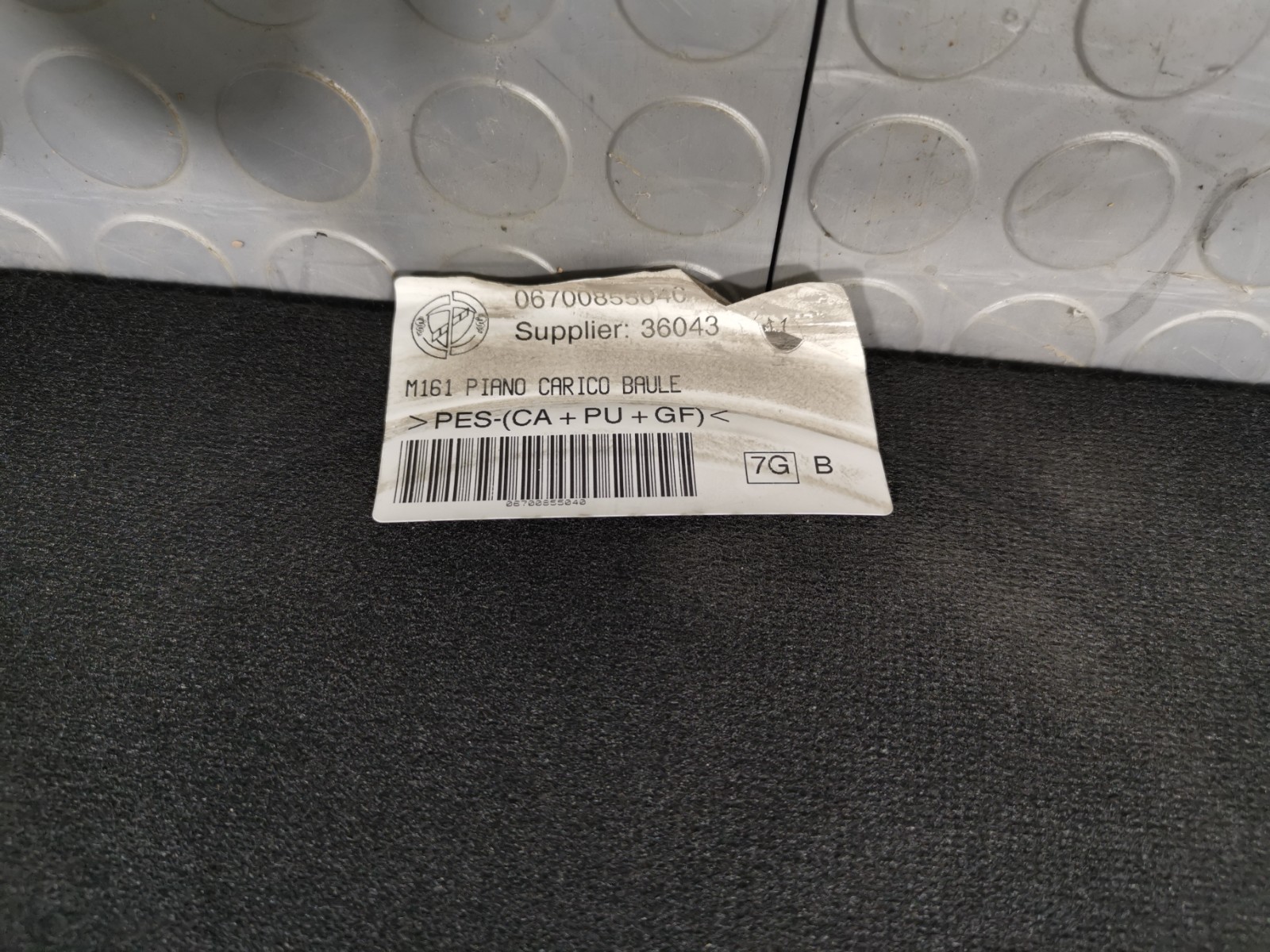 Maserati Levante 2018 AWD 3.0 L Trunk Floor Panel Carpet Cover Trim 6700855040