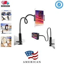 Gooseneck Lazy Tablet Stand Holder for Beds - Adjustable 4-10 Inch Devices