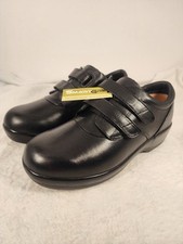 Apex Shoes Men 10W Black Walking Therapeutic Athletic Two Strap Slip Resistant