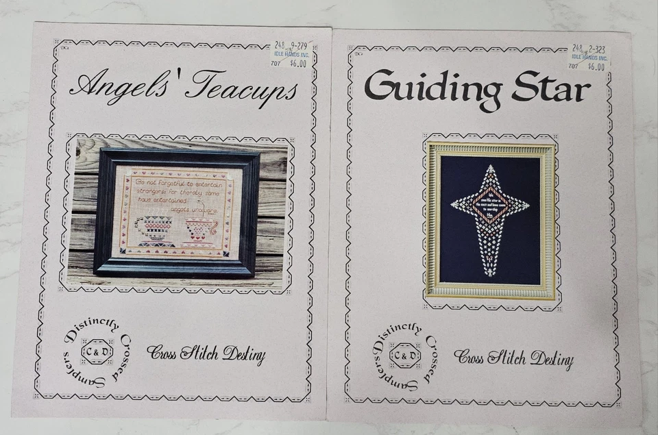 Embroidery Pattern Lot of 8 - Moss Creek, Blackwork, Caron Collection - Image 2 of 4