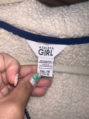 Athleta Girl Cozy Teddy Sweatshirt pullover Girls Size XXL/16 Casual Sweatshirt - Picture 8 of 9