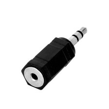 1pc Stereo 3.5mm 1/8" Male to 2.5mm 3/32" Female Audio Adapter Plug Connector