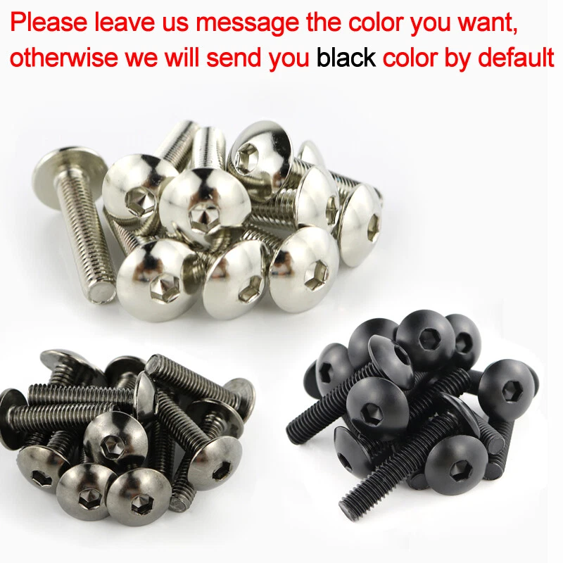 Стальные болты обтекателя комплект винтов кузова подходит для Ducati 848 1098 черные - Изображение 2 из 4