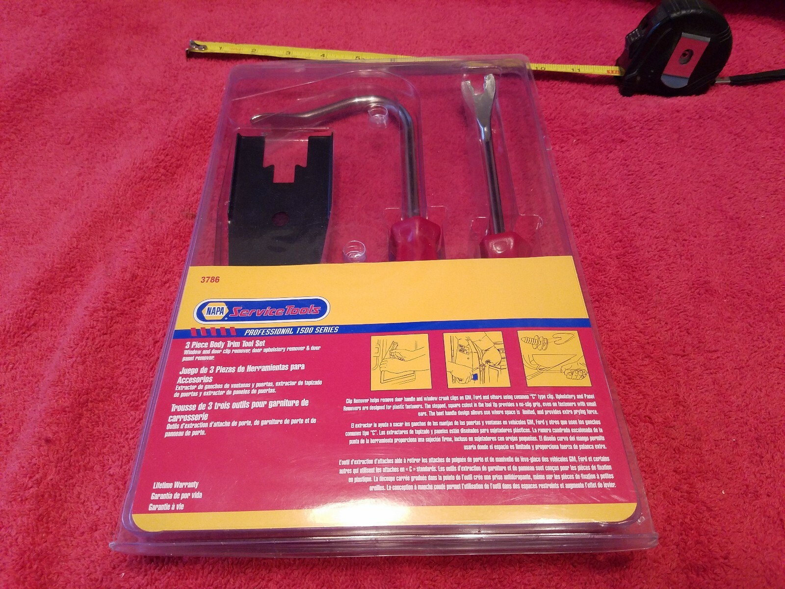 NAPA SERVICE TOOLS 3786 3 PIECE BODY TRIM TOOL SET NOS eBay