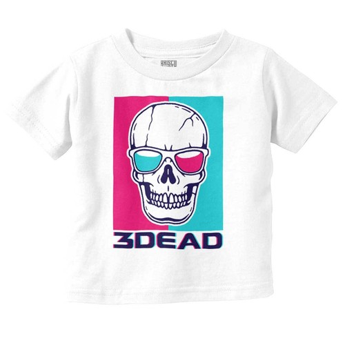 Funny Skull Wearing Sunglasses 3Dead Humor Toddler Boy Girl Youth T Shirt Tee