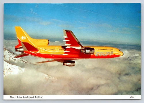 Airplane Postcard Court Line Airlines Airways Lockheed TriStar L-1011 GR3
