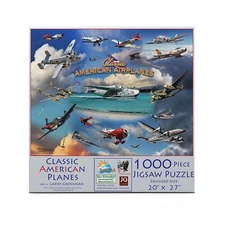 SUNSOUT INC - Classic American Planes - 1000 pc Jigsaw Puzzle by Artist Larry...