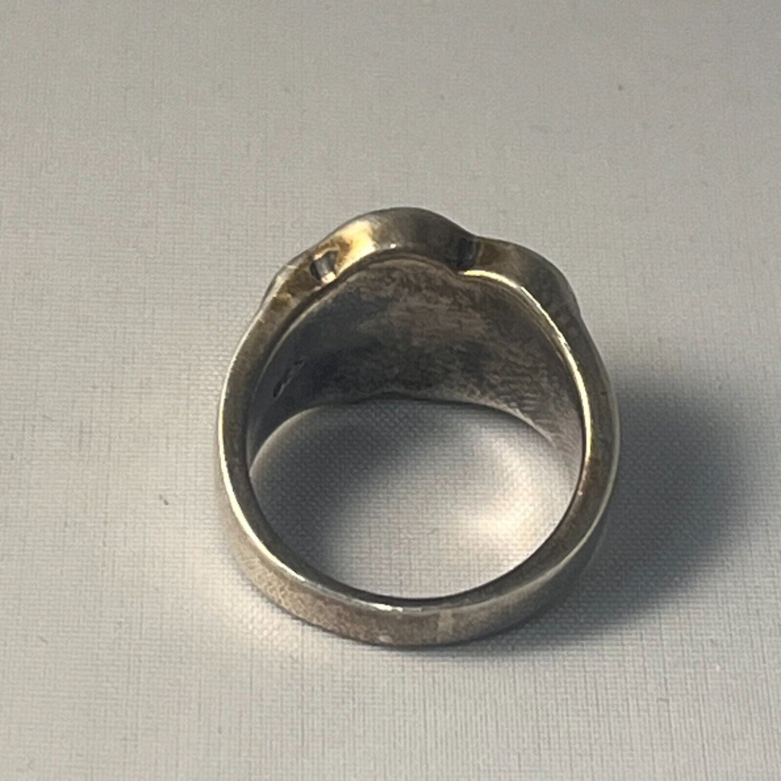 925 Solid Sterling silver Abalone Ring Hearts gen… - image 10