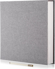 Photo Album Self Adhesive Magnetic Scrapbook Length 11X10.8 Inch 40 Pages Gray
