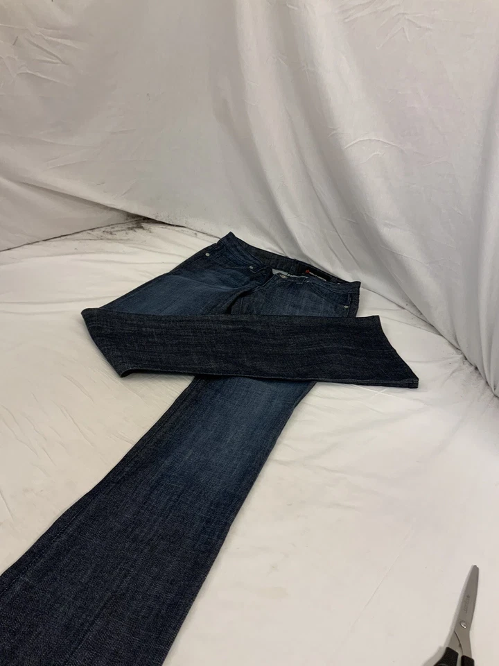 Jeans Peoples Liberation tamanho 25 "Tanya" boot cut lavagem escura novo com etiquetas $230 YGI N1-432CG - Imagem 3 de 4