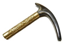 Vintage 1950 Unused Italy Horn Parasol Umrella Walking Stick Cane Handle Mint