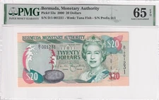 Bermuda, 20 Dollars, 2000, UNC, p53a