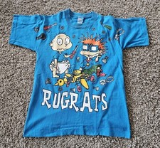 Vintage 1998 Rugrats Nickelodeon Viacom TV Show Single Stitch Youth XL Uni USA