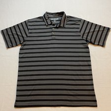 Pebble Beach Performance Golf Polo Shirt Mens XL Short Sleeve Gray and Black