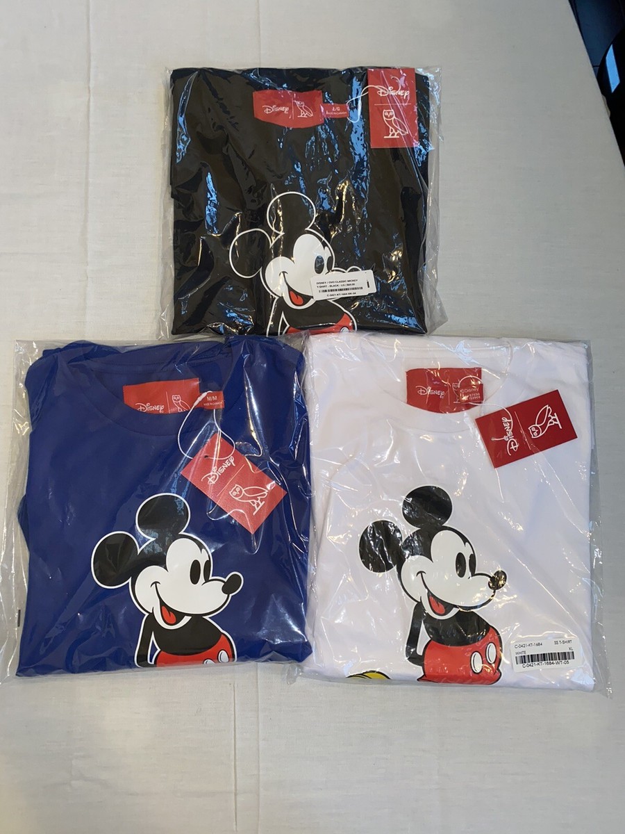 OVO X Disney Classic Mickey Tee Black White Blue Yellow Owl