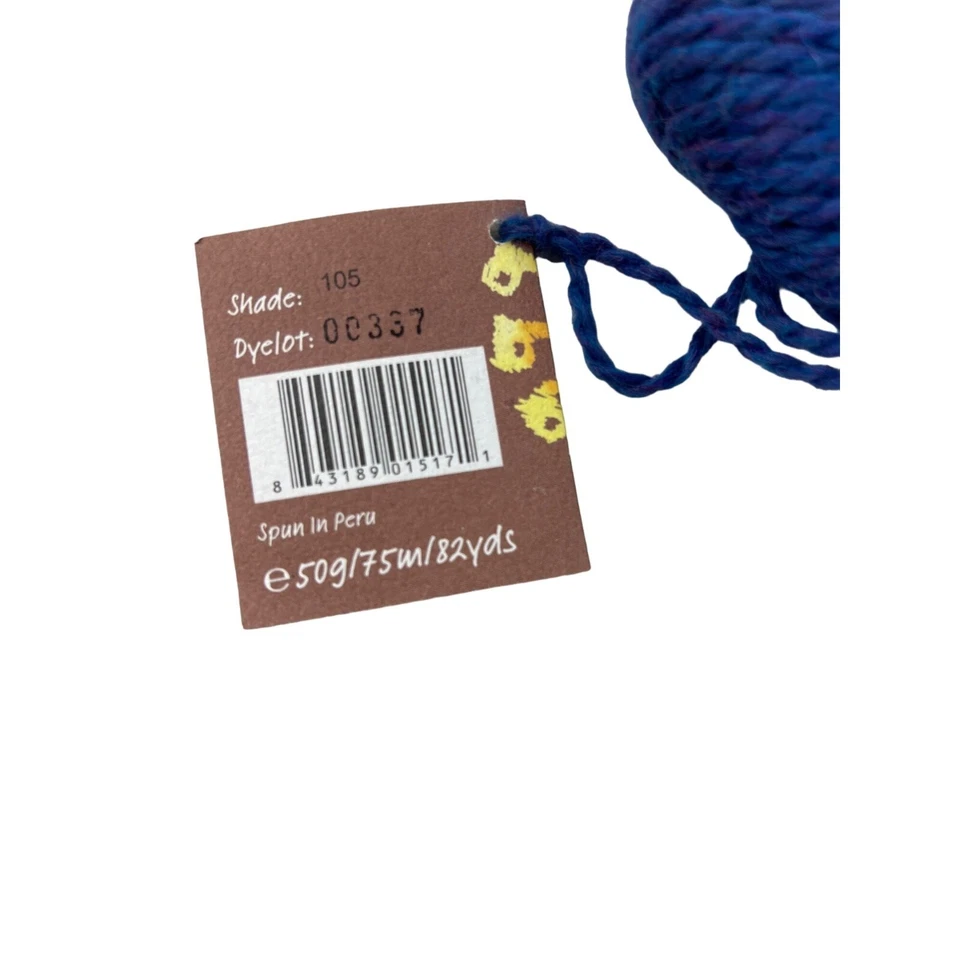 Mirasol Miski 100% Baby Llama Peruvian Yarn Blue #105 50 g AT719 - Image 4 of 4