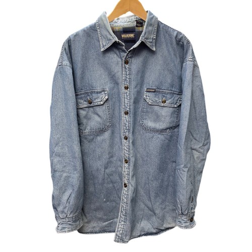 Wolverine Fleece Lined Blue Denim Shirt 
