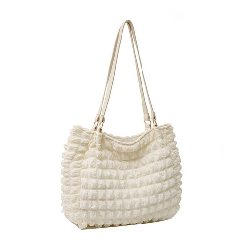 Bubble Pleated Bag Purse Ruched Design Satchel Bag Fashion Handbags - Picture 9 of 14