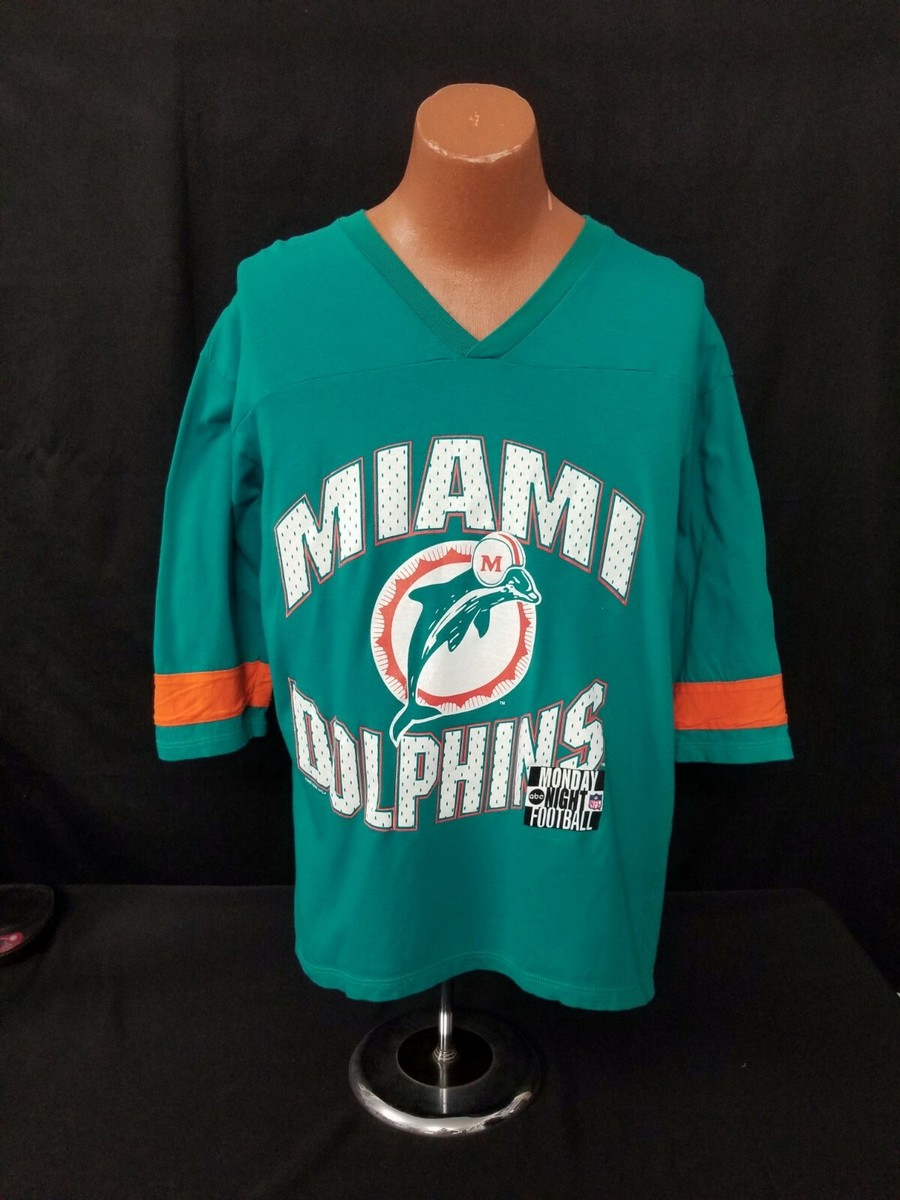 Vintage 1995 Miami Dolphins Monday Night Football Jersey Tee Shirt