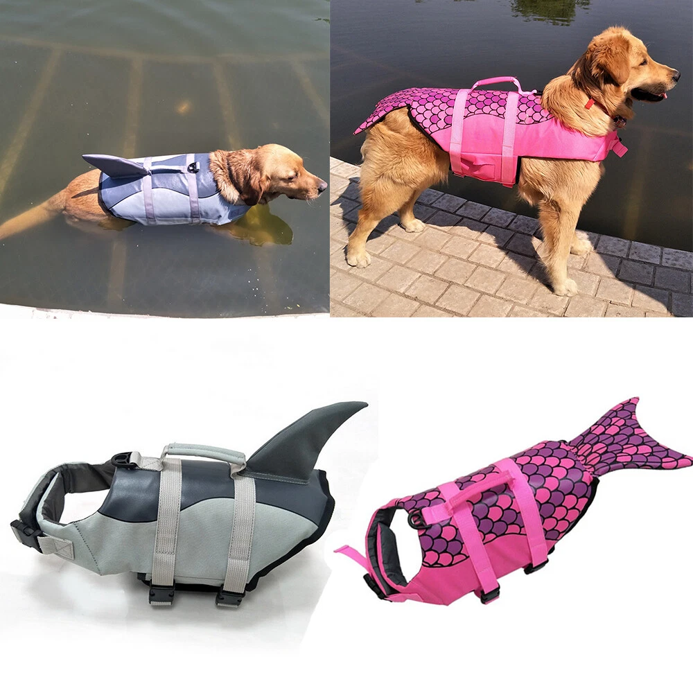Swimsuit Mermaid Shark Dog Life Jacket Puppy Surf Saver Coat Pet