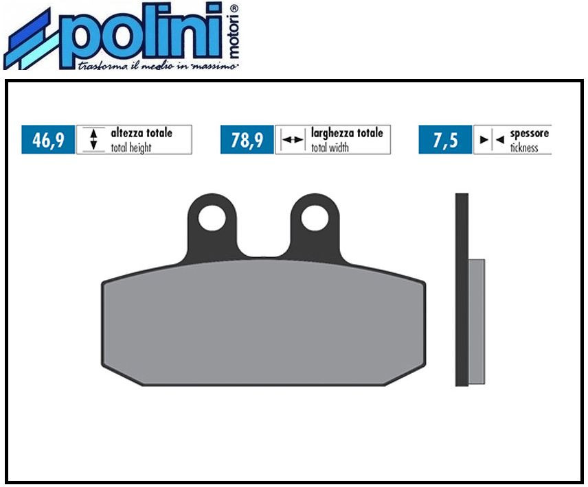 Plaquette de frein avant Polini en métal fritté pour moto Honda CRM 125 R
