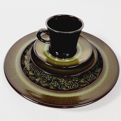 4pc Set of Vintage Franciscan Madeira Earthenware Dinner Bread Plate Cup Saucer