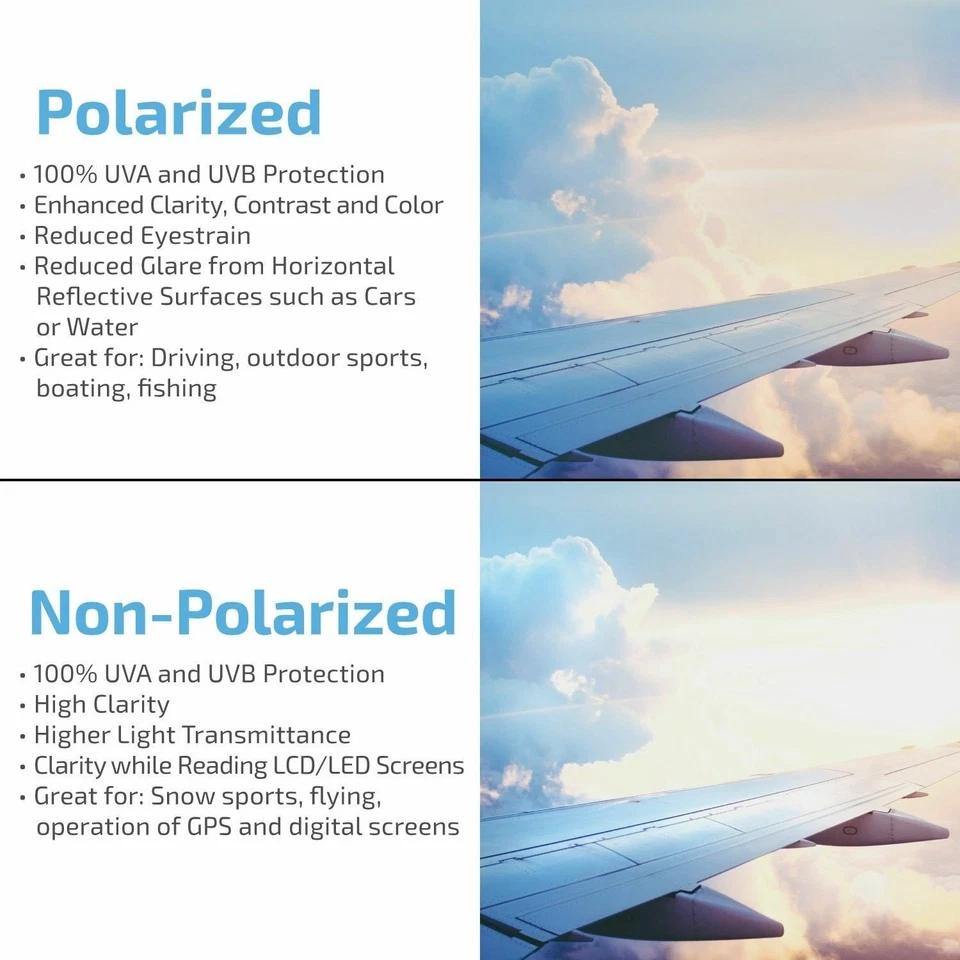 Gafas de sol polarizadas grandes con clip gafas abatibles conducción pesca deportes cuadrados Foto 3 de 3