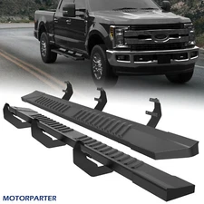 Pair Running Boards Side Step Nerf Bar For 2017-24 Ford F250 Super Duty Crew Cab