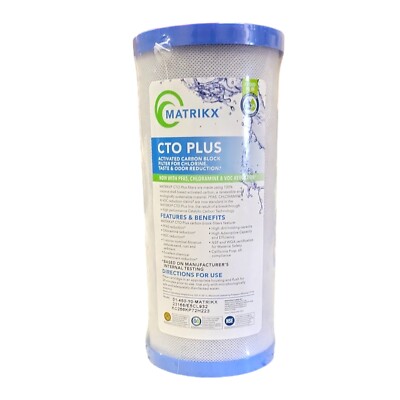 Matrikx 01-450-10-MATRIKX CTO Plus 1 Micron 4.5''x10'' Chlorine- Chloramine- VOC