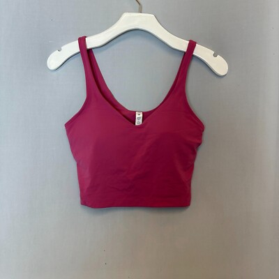 Lululemon Top Womens 4 Pink Align Tank Top Cropped A B Cup Sport Yoga New