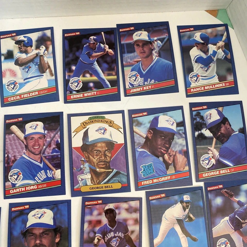 Toronto Blue Jays 1986 Donruss Equipo de Béisbol Conjunto 25 Cartas Fred McGriff Novato Casi Nuevo Foto 3 de 4