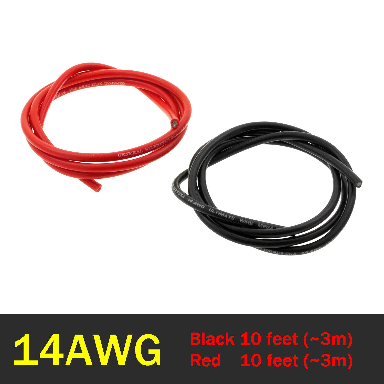 14 AWG 20 Feet (~6m) Gauge Red+Black Silicone Wire Heatproof Flexible RC Cable