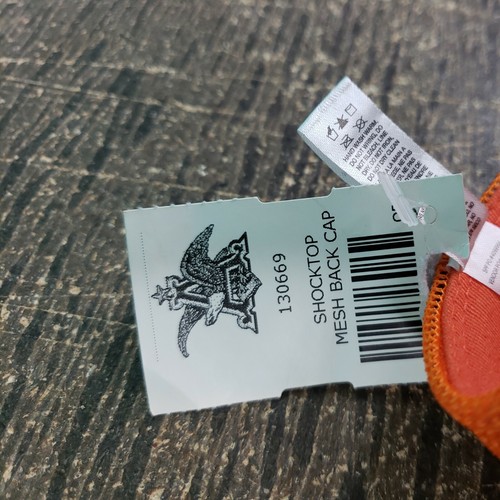 Shock Top Belgian White Beer Ale Snapback Trucker Hat Cap Orange Gray Mesh Back - Picture 8 of 8