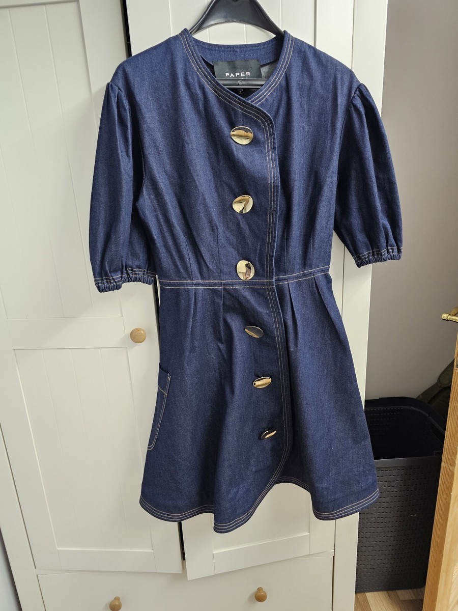 white christmas dresses Later Babes Embellished Denim Mini Dress – VICI main image 1