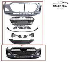 RS7 type front bumper cover grille molding conversion kit set 2019- 2023 A7 S7