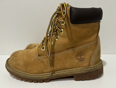 Timberland 6  Youth/junior  size 4 M premium wheat nubuck waterproof boots