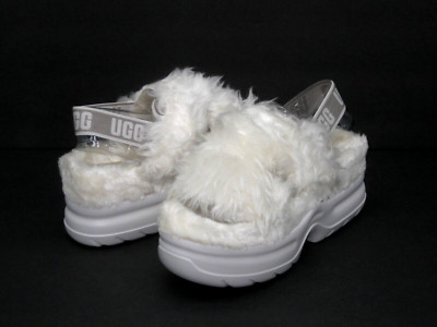 UGG FLUFF SUGAR PLATFORM WOMEN SANDAL WHITE US 8 /UK 6 /EU 39