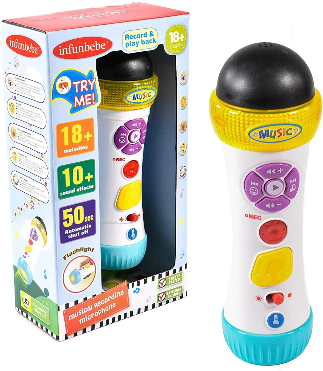 Kids Musical Recording Microphone Toy Voice Changing Flashlight Kids Toys Gift
