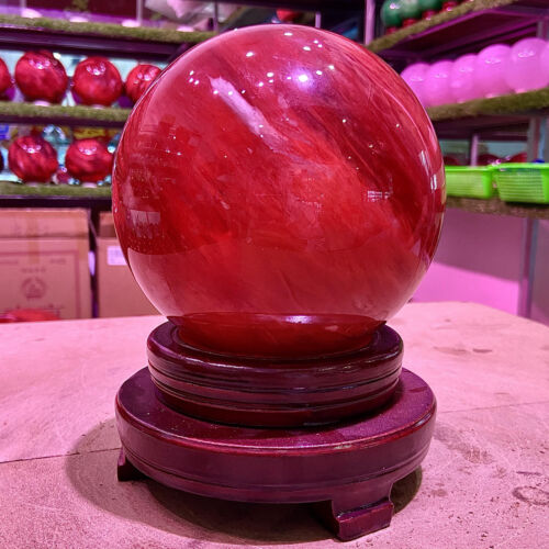 7.6LB Natural Red melting stone crystal Ball Quartz Crystal Sphere Reiki - 第 17/22 張圖片