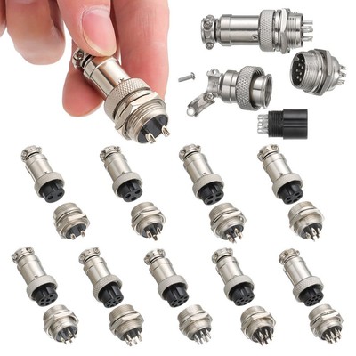 Adapter Mount GX16 Socket Cable Connector Aviation Plug M16 Male / Female