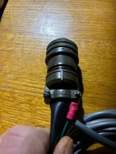 Amphenol M85049/41-10a Circular Connector w/stress relief 10 lead wired 7 ' long