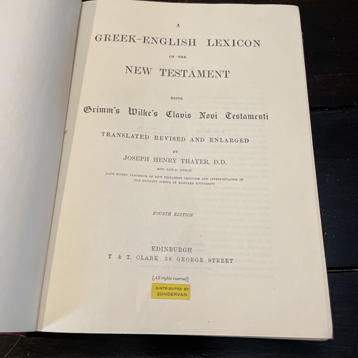 GREEK-ENGLISH LEXICON OF THE NEW TESTAMENT, Joseph Thayer