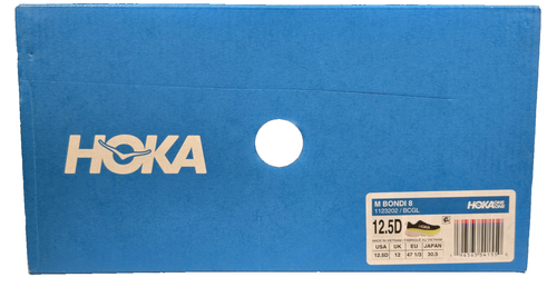 Hoka One One Bondi 8 Men's Running Shoes Black/Citrus Glow Size 12.5 D 1123202 - Picture 13 of 14