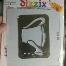 SIZZIX Simple Impressions Embossing Folders-#38-9582 Watering Can-Brass-new