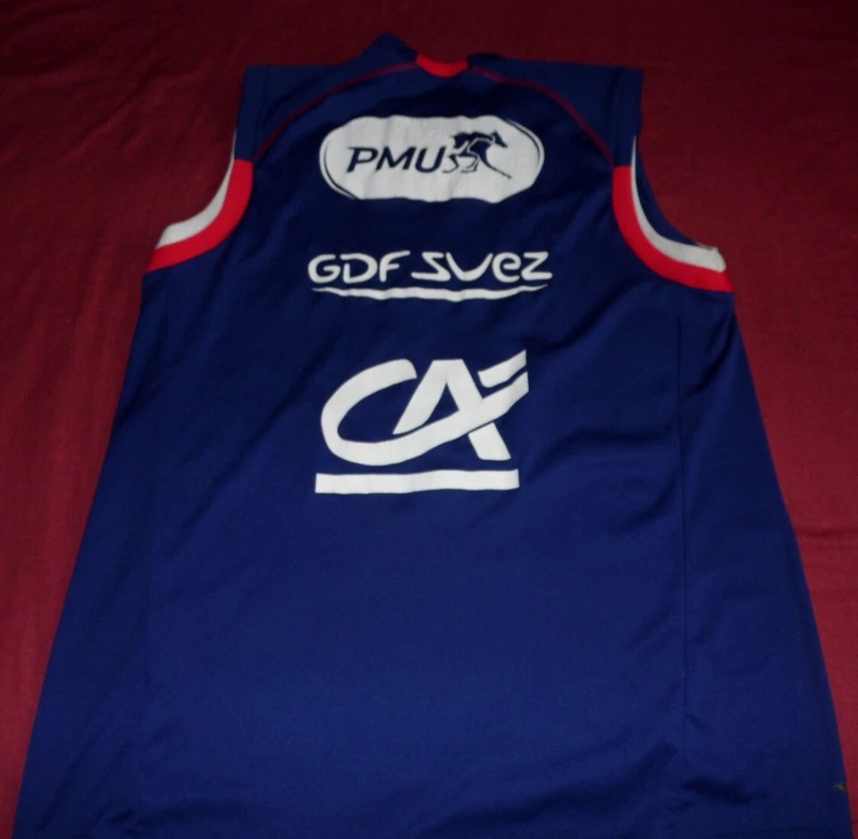 Maillot Football Entrainement Equipe De France Porté Saison 2008/2009 T L - Photo 4/4