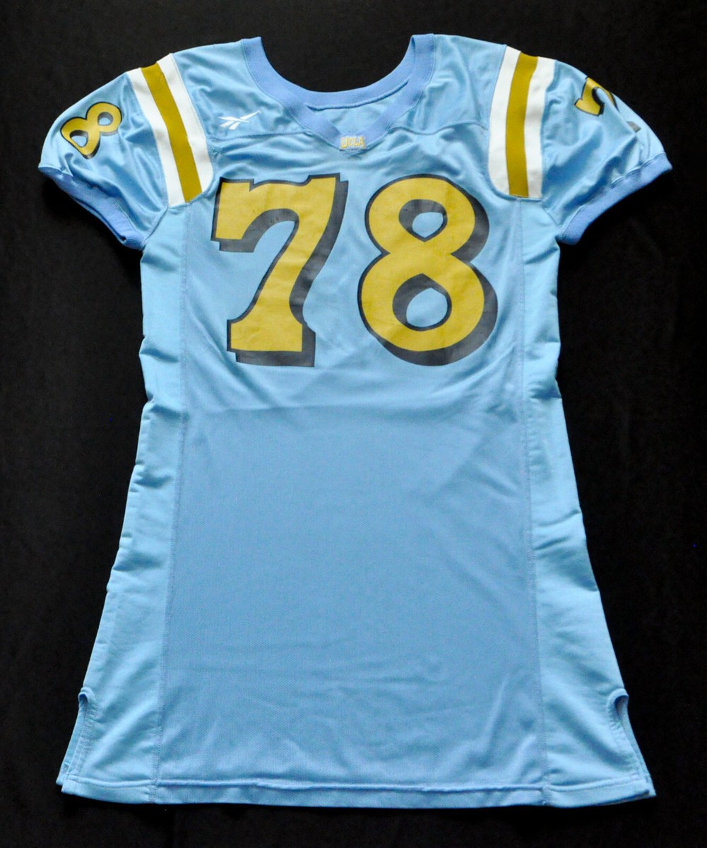 78 UCLA Bruins Reebok Jersey Football Team Game Used NCAA Blue Men