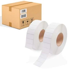 White Direct Thermal Label Paper 2.25 x 1.25 inches 26640 Pack Self Seal