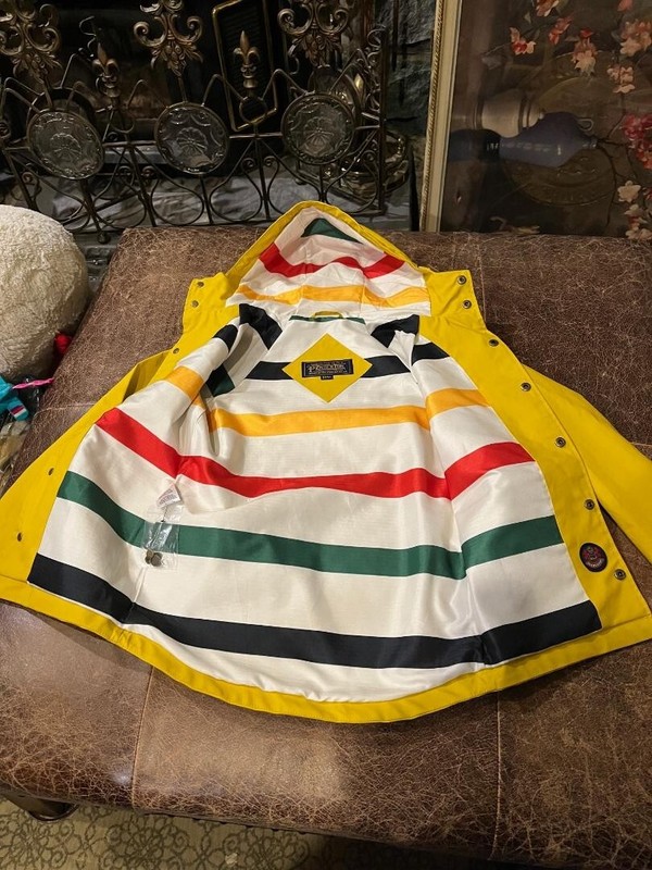 Girls Boys Pendleton Stripe Hooded Rain Jacket Coat M Medium New With Tags NWT