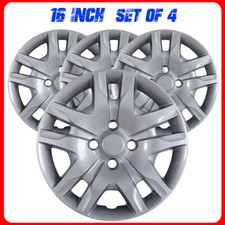 Set Of 4 16 Wheel Covers Full Rim Sliver Hub Caps For 2007-2012 Nissan Sentra Set Of 4 16 Wheel Covers Full Rim Sliver Hub Caps For 2007-2012 Nissan Sentra